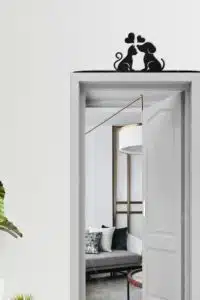 Kedi & Köpek Temalı Ahşap Kapı ve Ayna Üstü Köşe Süsü