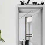 Kedi Temalı Ahşap Kapı ve Ayna Üstü Köşe Süsü
