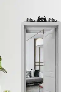 Kedi Temalı Ahşap Kapı ve Ayna Üstü Köşe Süsü