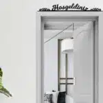 Hoşgeldiniz Yazılı Ahşap Kapı ve Ayna Üstü Köşe Süsü
