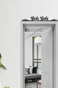 Güle Güle Yazılı Ahşap Kapı ve Ayna Üstü Köşe Süsü