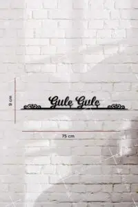 Güle Güle Yazılı Ahşap Kapı ve Ayna Üstü Köşe Süsü - Görsel 2