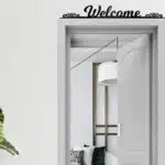 Welcome Yazılı Ahşap Kapı ve Ayna Üstü Köşe Süsü