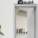 Mutfak Yazılı Ahşap Kapı ve Ayna Üstü Köşe Süsü