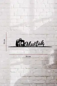 Mutfak Yazılı Ahşap Kapı ve Ayna Üstü Köşe Süsü - Görsel 2