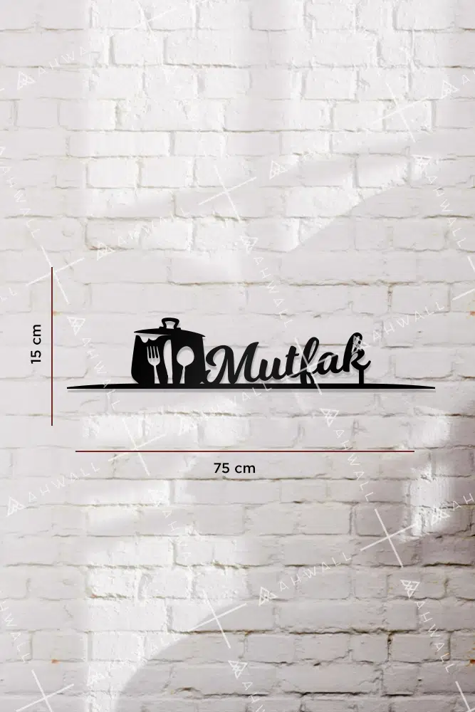 Mutfak Yazılı Ahşap Kapı ve Ayna Üstü Köşe Süsü - Görsel 2