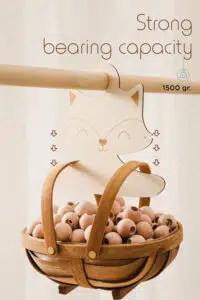 Kedi Temalı Ahşap Bebek Elbise Askısı 3'lü Set - Görsel 4