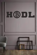 Bitcoin HODL Yazılı Dekoratif Ahşap Tablo - Görsel 2