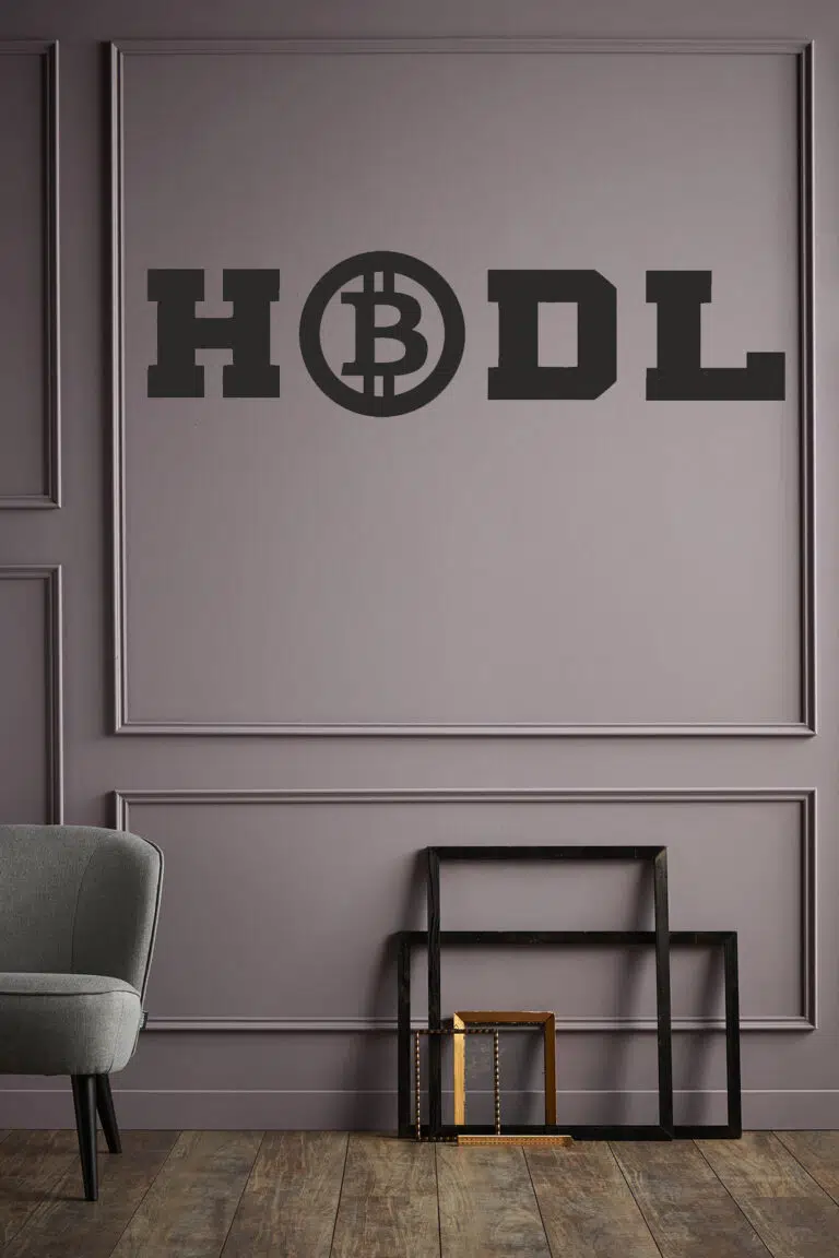 Bitcoin HODL Yazılı Dekoratif Ahşap Tablo - Görsel 2