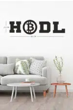 Bitcoin HODL Yazılı Dekoratif Ahşap Tablo - Görsel 3