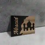 Mescid Yazılı Dekoratif Ahşap Yönlendirme Tablosu