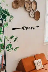 Dream Yazılı Dekoratif Ahşap Tablo