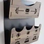 Apartman Ortak Fatura & Posta Kutusu Ahşap MDF Siyah - Ahşap Renkli