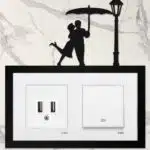 Ahşap İkili Priz Çerçevesi Sevgili Temalı