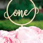 One Pasta Çubuğu Pasta Süsü Ahşap MDF