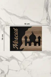 Mescid Yazılı Dekoratif Ahşap Yönlendirme Tablosu - Görsel 2
