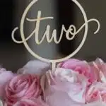 Two Pasta Çubuğu Pasta Süsü Ahşap MDF