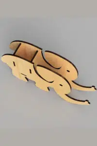 Fil Temalı Ahşap MDF Şık Telefon Standı ve Kalemlik - Görsel 3