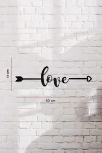 Love Yazılı Dekoratif Ahşap Tablo - Görsel 3