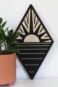 Premium Sahil & Gün Doğumu Temalı Ahşap MDF Dekoratif Tablo