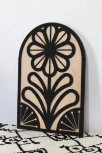 Premium Papatya Çiçek Kemeri Temalı Ahşap MDF Dekoratif Tablo