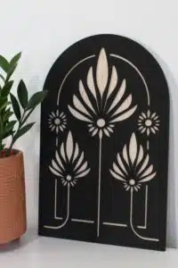 Premium Lotus Çiçeği Temalı Ahşap MDF Dekoratif Tablo
