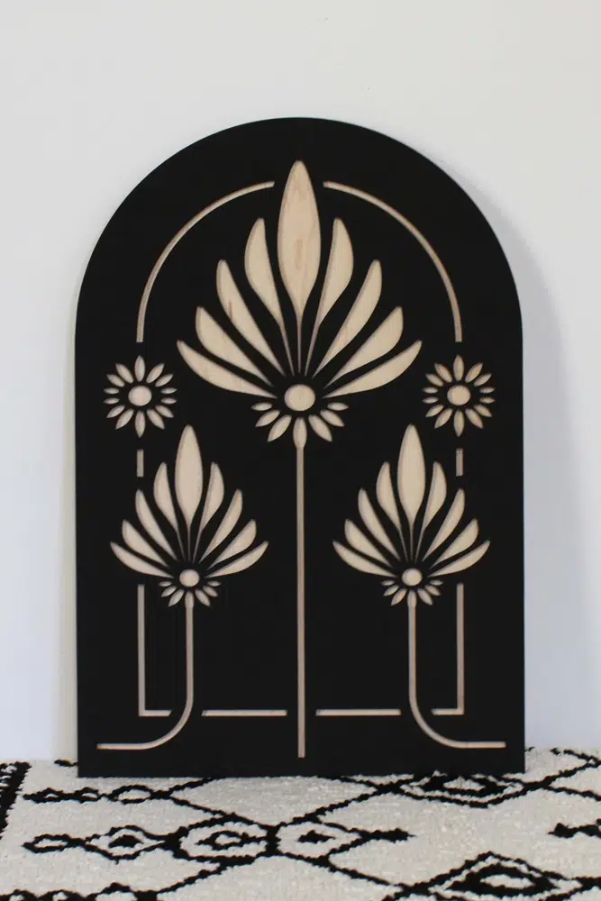 Premium Lotus Çiçeği Temalı Ahşap MDF Dekoratif Tablo - Görsel 2