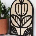 Premium Lale Dekor Temalı Ahşap MDF Dekoratif Tablo