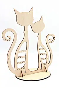 Kedi Temalı Ahşap MDF Takı Standı - Görsel 2
