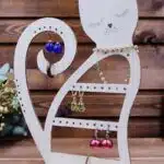 Kedi Temalı Ahşap MDF Takı Standı