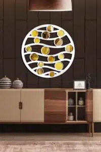 Milano Model Dekoratif Gold Pleksi Kırılmaz Ayna