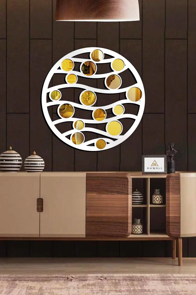 Milano Model Dekoratif Gold Pleksi Kırılmaz Ayna