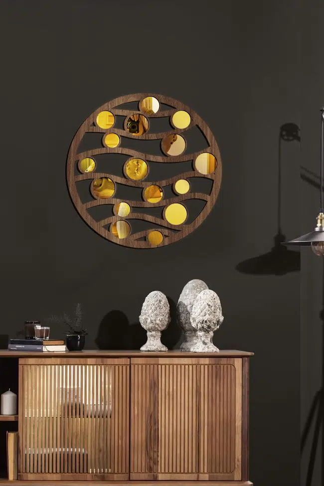 Milano Model Dekoratif Gold Pleksi Kırılmaz Ayna - Görsel 2