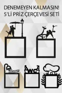 5'Li Priz Çerçevesi Deneme Seti