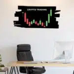 Crypto Trading Premium Ahşap MDF Dekoratif Tablo