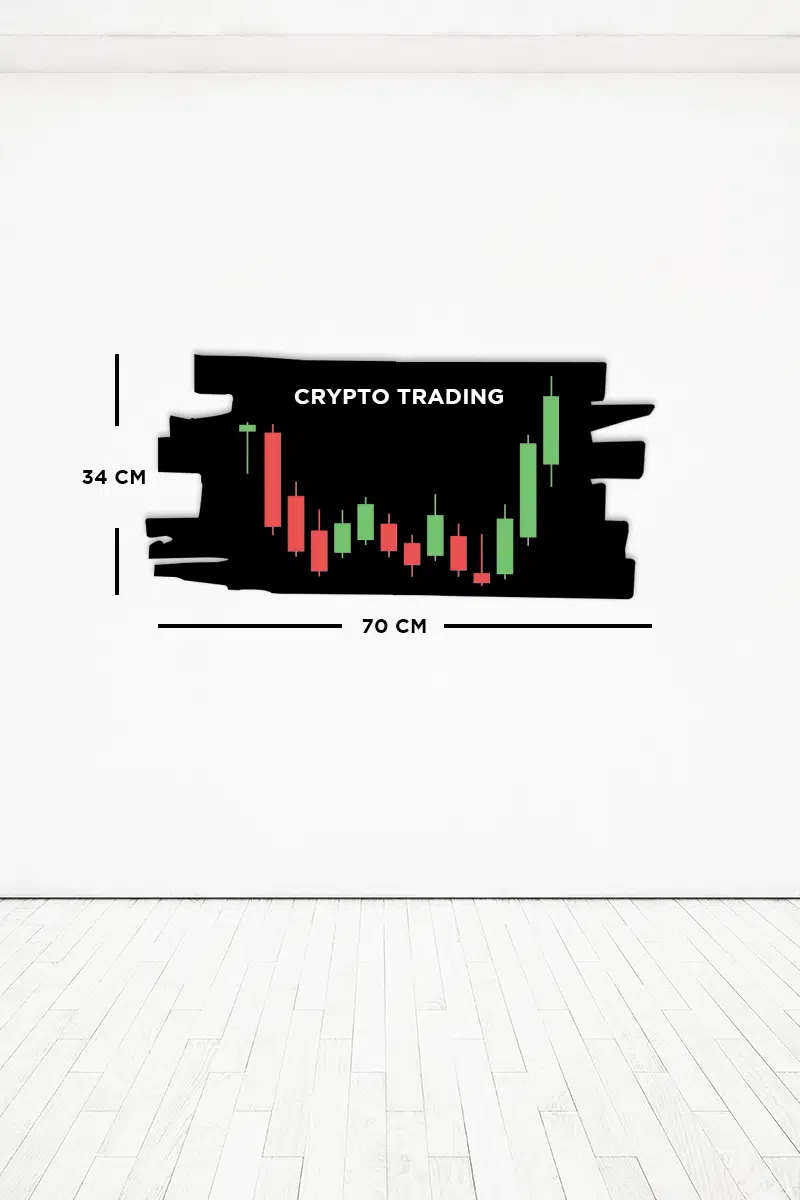 Crypto Trading Premium Ahşap MDF Dekoratif Tablo - Görsel 3