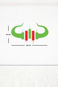 Boğa Crypto Trading Premium Ahşap MDF Dekoratif Tablo - Görsel 3