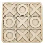 Tic Tac Toe Oyunu Ahşap MDF Xox Oyunu Zeka Geliştirici Oyuncak