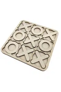 Tic Tac Toe Oyunu Ahşap MDF Xox Oyunu Zeka Geliştirici Oyuncak - Görsel 4