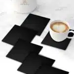 Siyah Ahşap Bardak Altlığı 6'lı Set