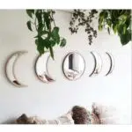 Ay Evresi Duvar Ayna Tablo Seti Pleksi Ayna