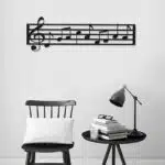 Müzik Notaları Ahşap Duvar Dekor Tablo