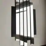 Mdf Üzeri Aynalı Pleksi Asimetrik Tablo Siyah Gümüş