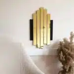 Mdf Üzeri Aynalı Pleksi Asimetrik Tablo Siyah Gold