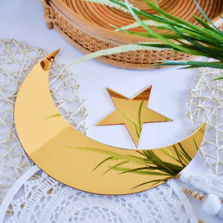 Ay Yıldız Duvar Ayna Tablo Seti Pleksi Ayna - Görsel 2