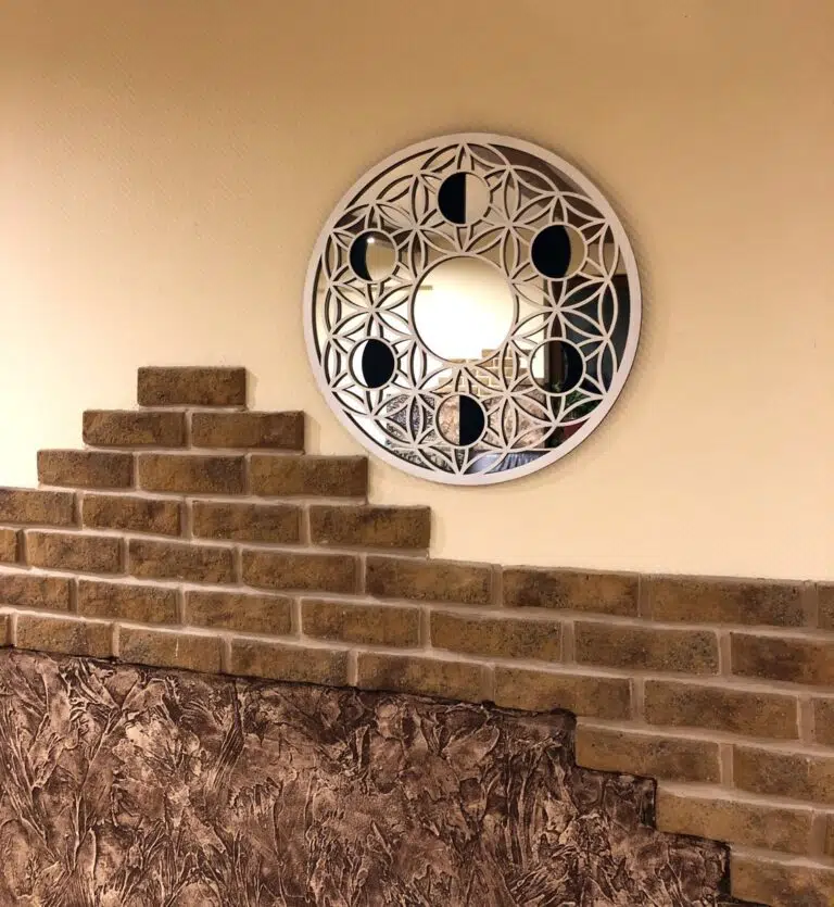 Premium Ay Evresi Temalı Duvar Aynası Pleksi Ayna - Görsel 5