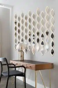 Su Damlası Dekoratif Ayna 10 Adet Akçaağaç Desenli Çerçeve