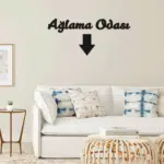 Ağlama Odası Yazılı Dekoratif Ahşap Tablo