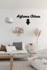 Ağlama Odası Yazılı Dekoratif Ahşap Tablo - Görsel 2