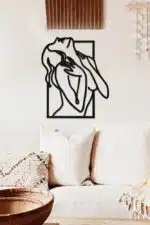 Kadın Temalı Dekoratif Ahşap Tablo